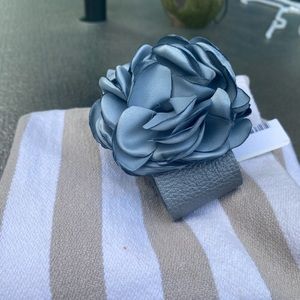 Leather cuff NWT. light blue, grey.  Perfect condition.